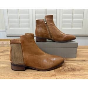 Antelope Carson Ankle Booties Taupe Leather Size 8/8.5 US 39 EU NIB Chic Comfy